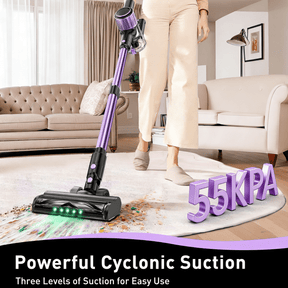 Cordless Stick Vacuum Cleaner 55KPa Rechargeable Anti-Tangle Pet Hair - SportZone.co.nz