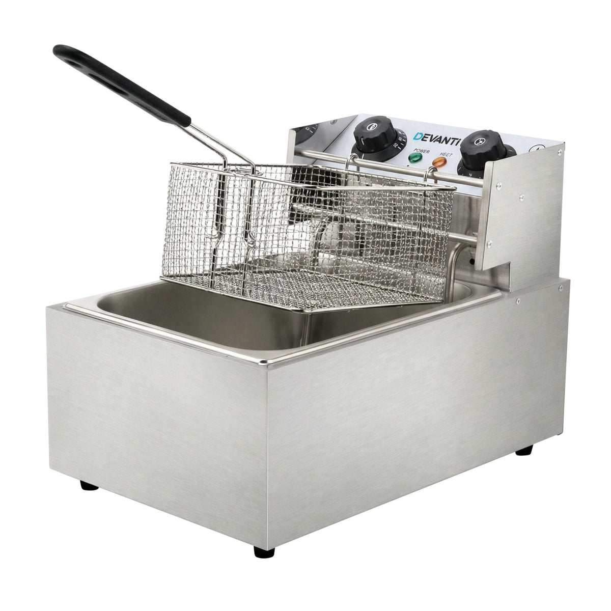 Devanti 10L Electric Commercial Deep Fryer Single Basket 2200W - SportZone.co.nz