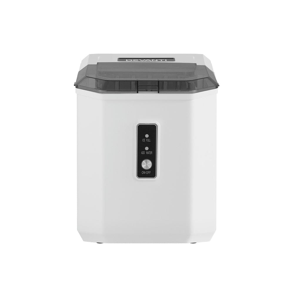 Devanti 12kg Ice Maker Machine Portable Ice Cube Tray Bar Countertop 2L Black - SportZone.co.nz
