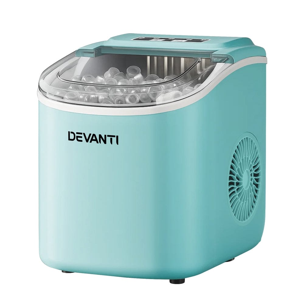 Devanti 12kg Ice Maker Machine w/Self Cleaning Green - SportZone.co.nz