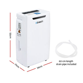 Devanti 16L Dehumidifier Portable Air Dryer Moisture Absorber 5.5L Water Tank Home - SportZone.co.nz