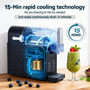 Devanti 1.8L Slushie Machine Maker Frozen Smoothies Milkshakes Black - SportZone.co.nz