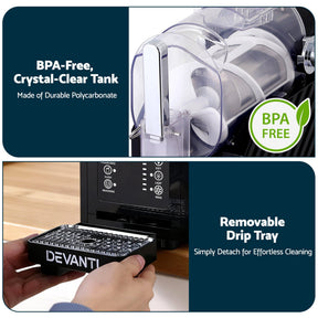 Devanti 1.8L Slushie Machine Maker Frozen Smoothies Milkshakes Black - SportZone.co.nz