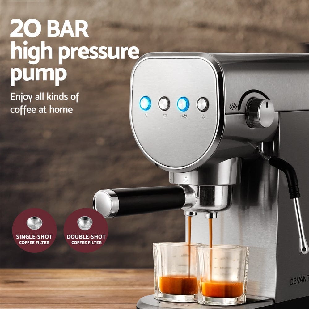 Devanti 20 - Bar Espresso Cafe Maker: Elevating Your Coffee Experience - SportZone.co.nz