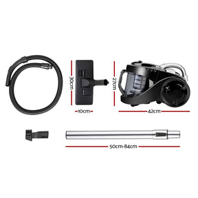 Devanti 2200W Bagless Vacuum Cleaner Black - SportZone.co.nz