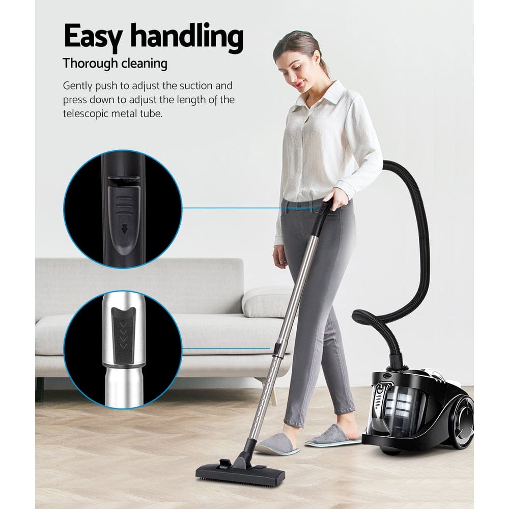 Devanti 2200W Bagless Vacuum Cleaner Black - SportZone.co.nz