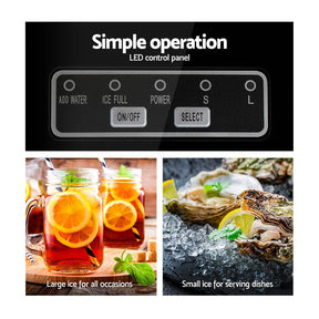 Devanti 2.4L Stainless Steel Portable Ice Cube Maker - SportZone.co.nz