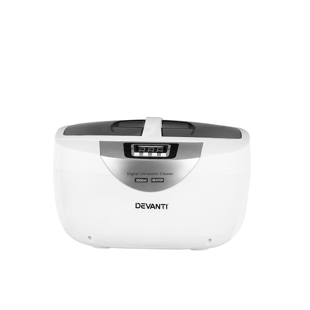 Devanti 2500ml Ultrasonic Cleaner Heater Jewellery Glasses Cleaning Machine 70W - SportZone.co.nz