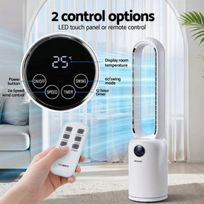 Devanti 2in1 Bladeless Fan Air Purification W/ Remote 88cm - SportZone.co.nz