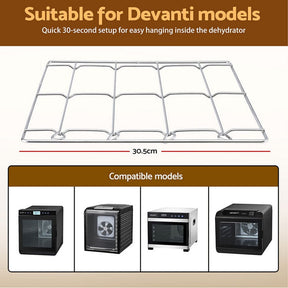 Devanti 304 Stainless Steel Hanging Rack Accessory for Food Dehydrator - SportZone.co.nz