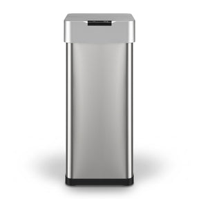 Devanti 50L Motion Sensor Bin Rubbish Bins Kitchen Automatic Trash Can Silver - SportZone.co.nz