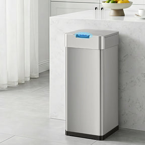 Devanti 50L Motion Sensor Bin Rubbish Bins Kitchen Automatic Trash Can Silver - SportZone.co.nz