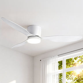 Devanti 52'' Ceiling Fan 3 Blades DC Motor w/Light w/Remote White - SportZone.co.nz