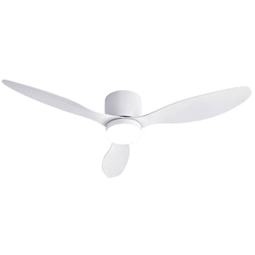 Devanti 52'' Ceiling Fan 3 Blades DC Motor w/Light w/Remote White - SportZone.co.nz
