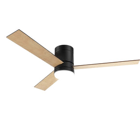 Devanti 52'' Ceiling Fan 3 Blades Double - sided DC Motor w/Light w/Remote Light Wood and bLack - SportZone.co.nz