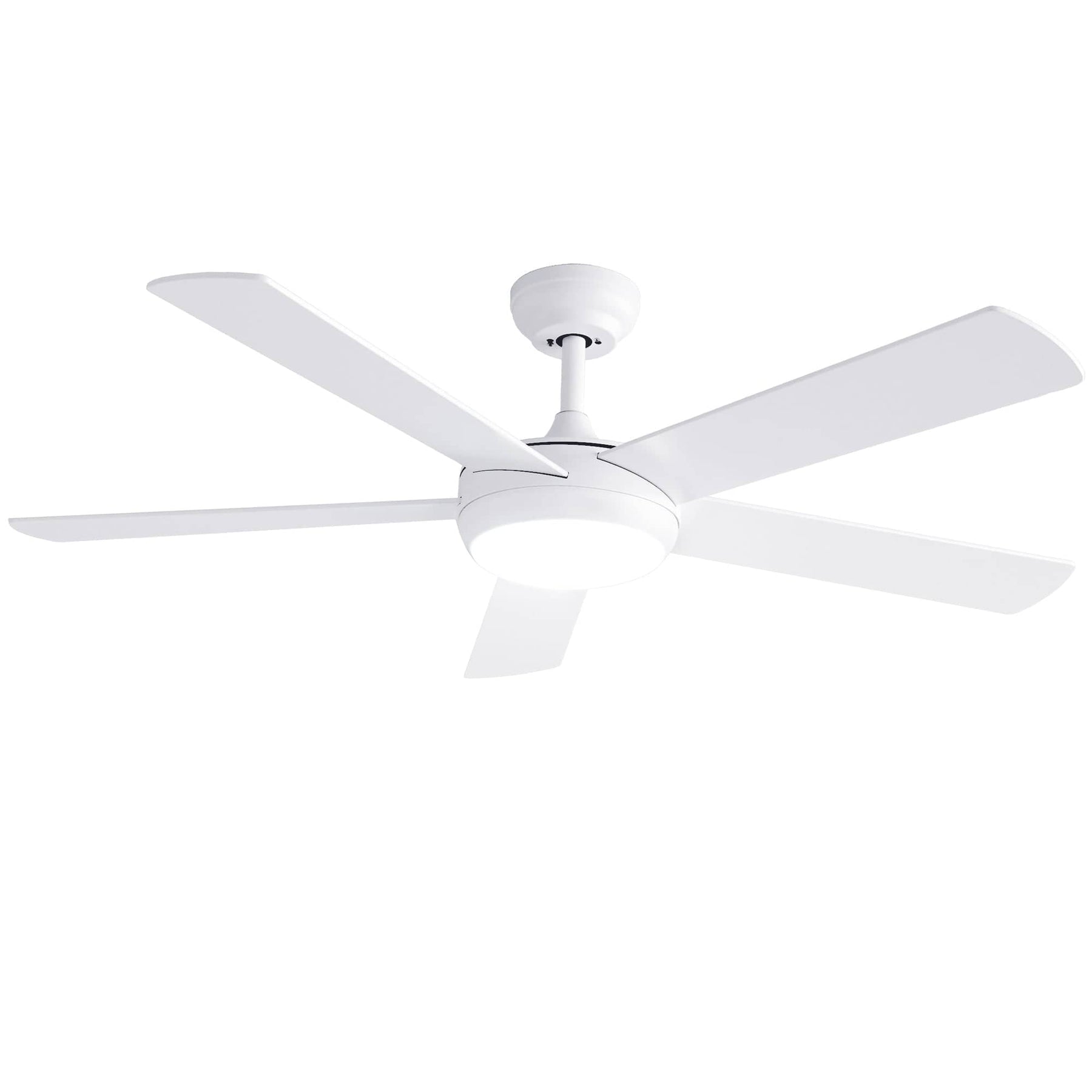 Devanti 52'' Ceiling Fan 5 Blades DC Motor w/Light w/Remote White - SportZone.co.nz