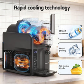 Devanti 5in1 Slushie Machine Ice Cream Maker 2L Grey - SportZone.co.nz