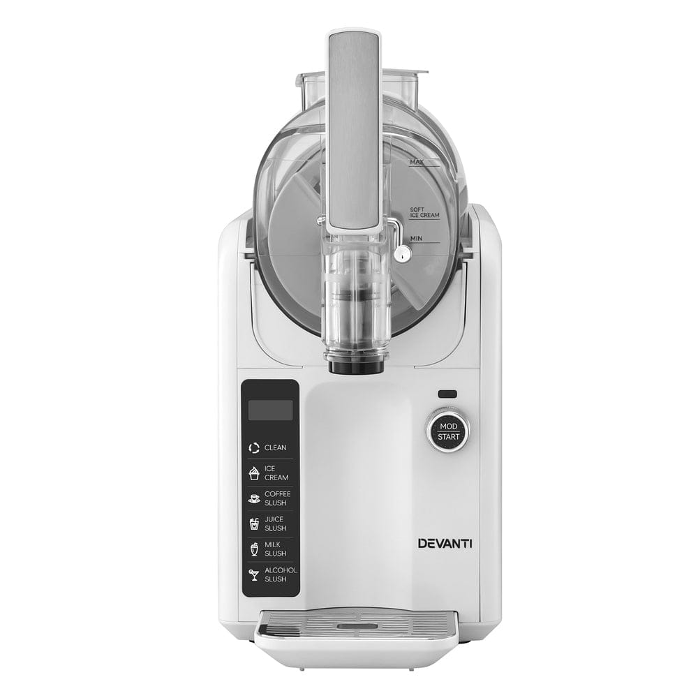 Devanti 5in1 Slushie Machine Ice Cream Maker 2L White - SportZone.co.nz