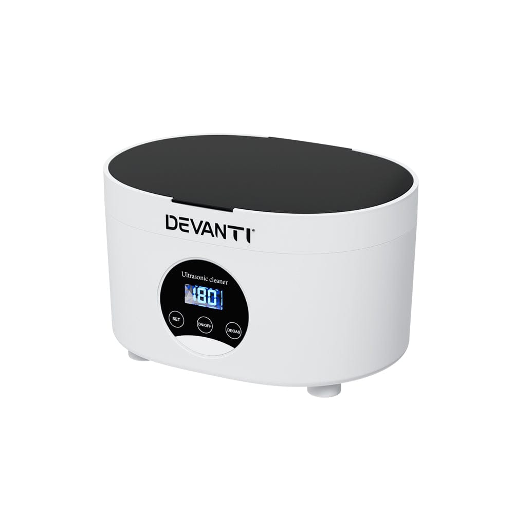 Devanti 600ml Ultrasonic Cleaner Timer Jewellery Glasses Cleaning Machine Degas - SportZone.co.nz