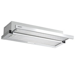 Devanti 900mm Range Hood 90cm Slide out Rangehood Stainless Steel - SportZone.co.nz