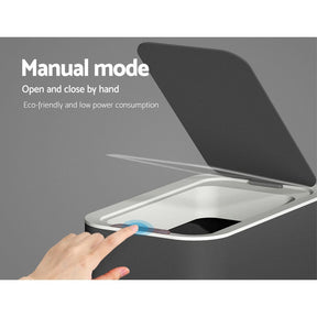 Devanti 9L Motion Sensor Bin Rubbish Automatic Ash Black - SportZone.co.nz