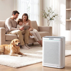 Devanti Air Purifier H12 HEPA Cleaner PM2.5 Display Spare Filter White - SportZone.co.nz