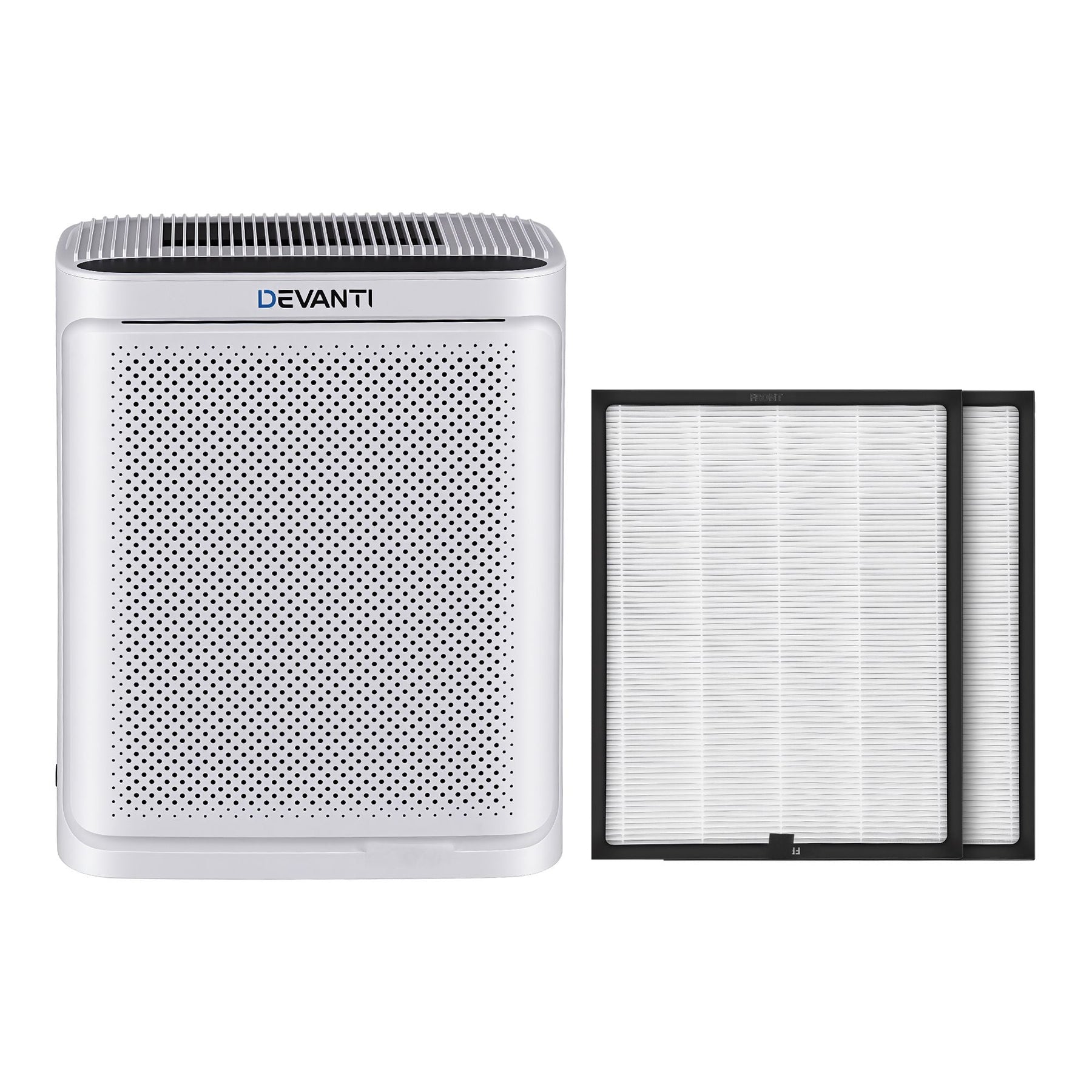 Devanti Air Purifier H12 HEPA Cleaner PM2.5 Display Spare Filter White - SportZone.co.nz