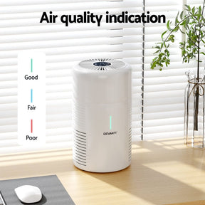 Devanti Air Purifier HEPA Filter Home Purifiers Dust Sensor PM2.5 Remover - SportZone.co.nz