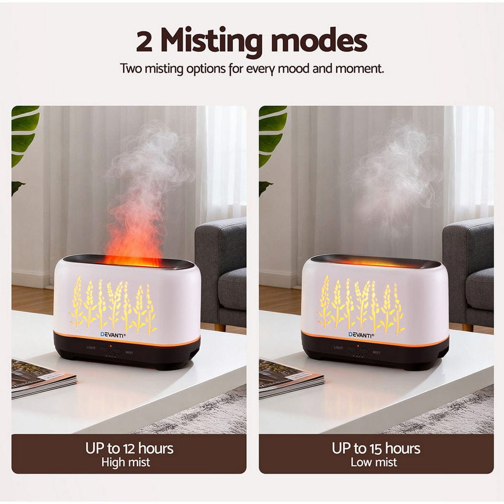 Devanti Aroma Diffuser Aromatherapy Flame 200ml - SportZone.co.nz