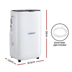 Devanti Dehumidifier 20L Air Purifier White - SportZone.co.nz