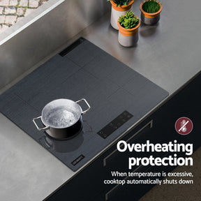 Devanti Electric Ceramic Cooktop 60cm Touch Control Grey - SportZone.co.nz
