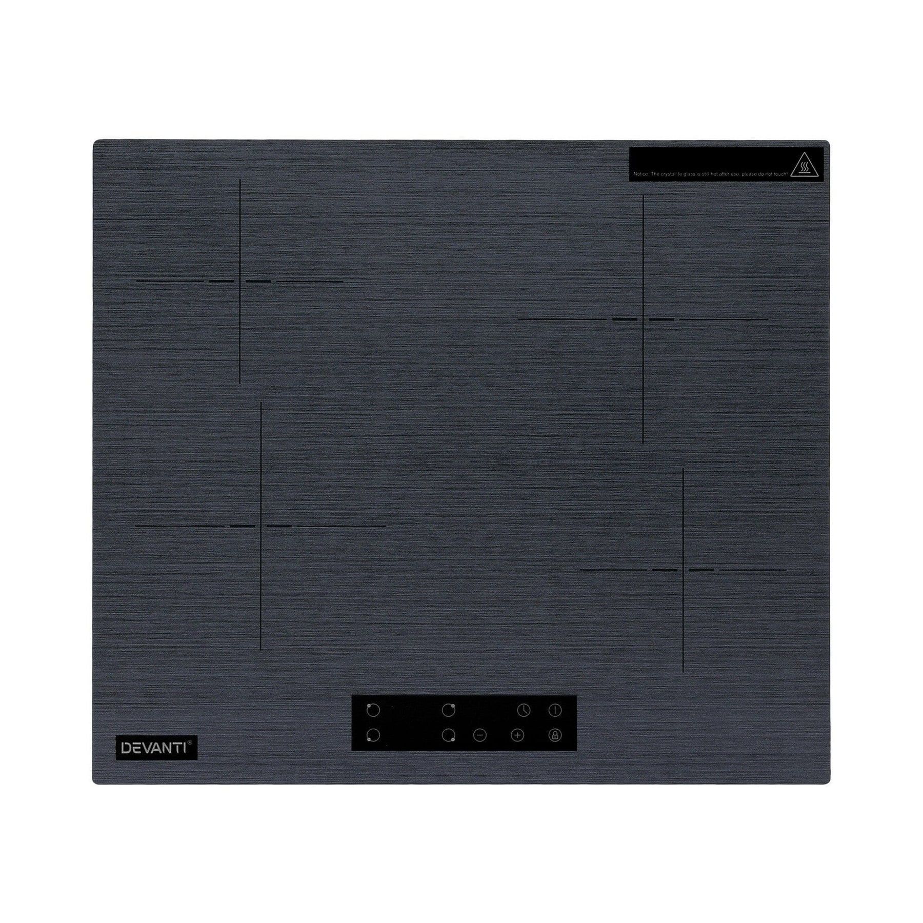 Devanti Electric Ceramic Cooktop 60cm Touch Control Grey - SportZone.co.nz