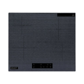 Devanti Electric Ceramic Cooktop 60cm Touch Control Grey - SportZone.co.nz