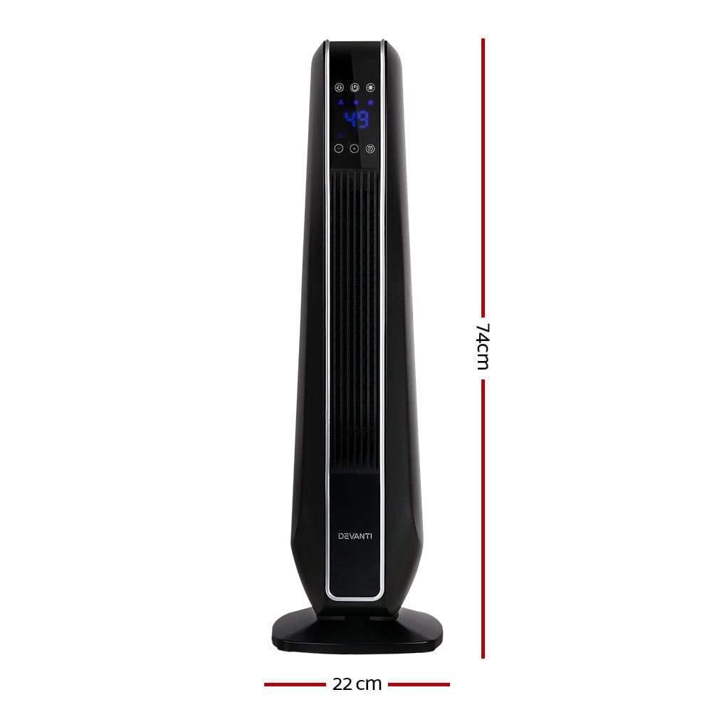 Devanti Electric Ceramic Tower Heater 2400W - SportZone.co.nz