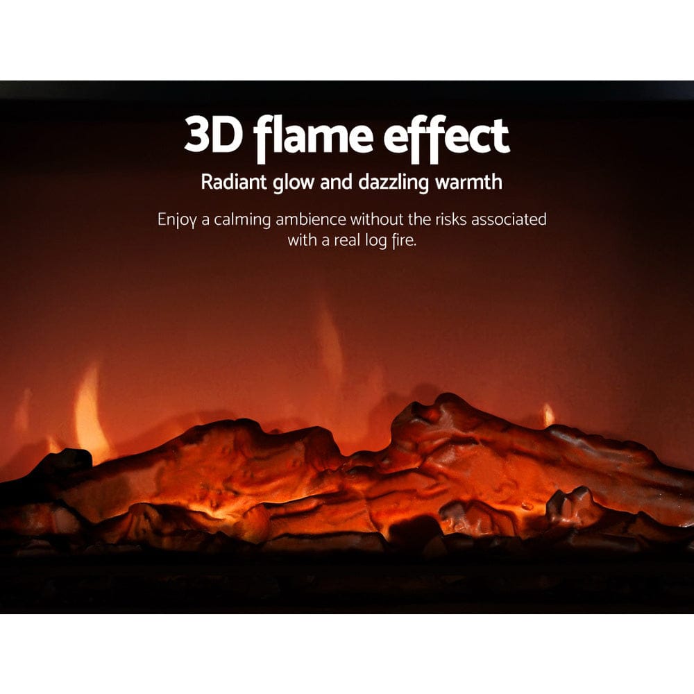 Devanti Electric Fireplace Fire Heaters 2000W - SportZone.co.nz