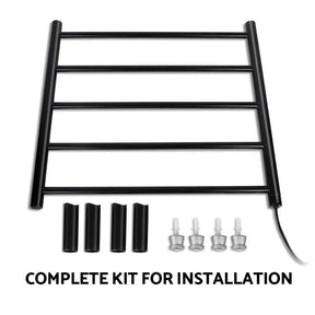 Devanti Electric Heated Towel Rail Rack 5 Bars Wall Mounted Clothes Dry Warmer - SportZone.co.nz