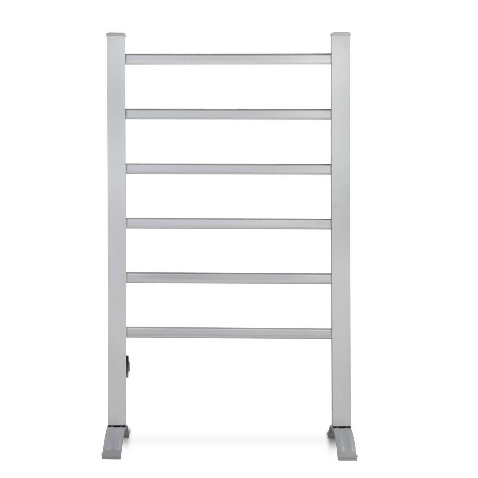Devanti Electric Heated Towel Rail Rack 6 Bars Freestanding Clothes Dry Warmer - SportZone.co.nz