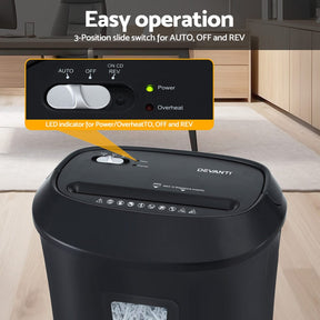 Devanti Electric Paper Shredder for Home Office 10 A4 Paper Sheet Cross - Cut Paper - SportZone.co.nz