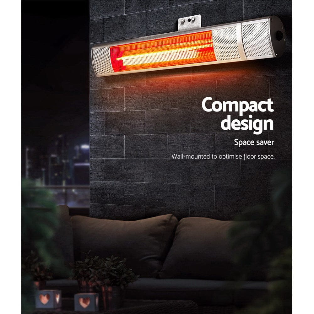 Devanti Electric Strip Heater Infrared Radiant Heaters 2000W - SportZone.co.nz