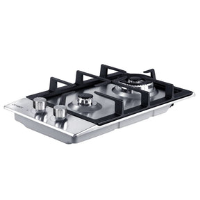 Devanti Gas Cooktop 30cm 2 Burner Silver - SportZone.co.nz