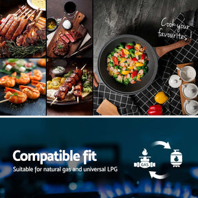 Devanti Gas Cooktop 30cm 2 Burner Silver - SportZone.co.nz