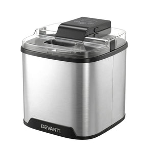 Devanti Ice Cream Maker Machine 2L Homemade Gelato Sorbet Frozen Drinks Sliver - SportZone.co.nz