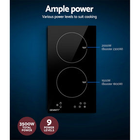 Devanti Induction Cooktop 30cm Electric Cooker - SportZone.co.nz
