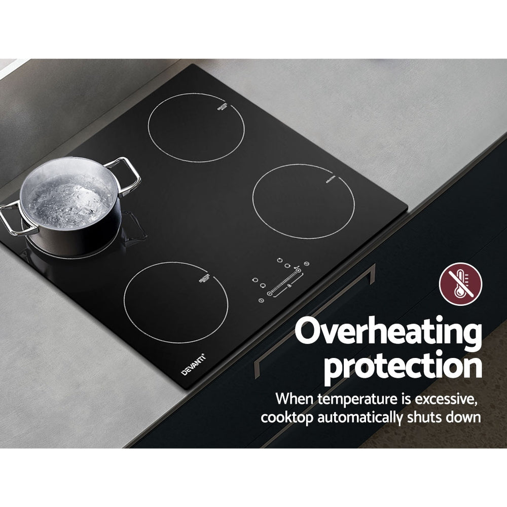 Devanti Induction Cooktop 60cm Electric Cooker - SportZone.co.nz