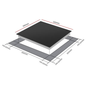 Devanti Induction Cooktop 60cm Electric Cooker - SportZone.co.nz