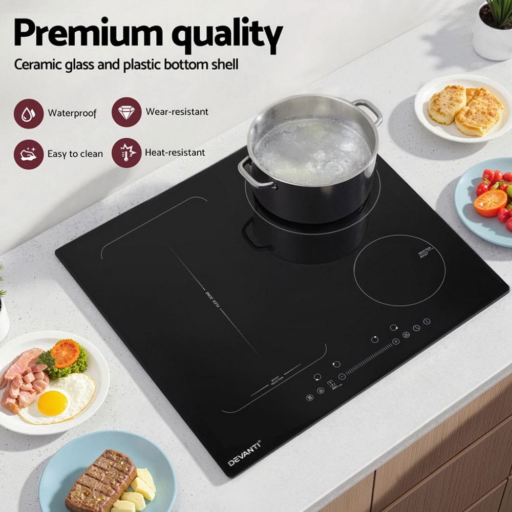 Devanti Induction Cooktop 60cm Electric Cooker - SportZone.co.nz