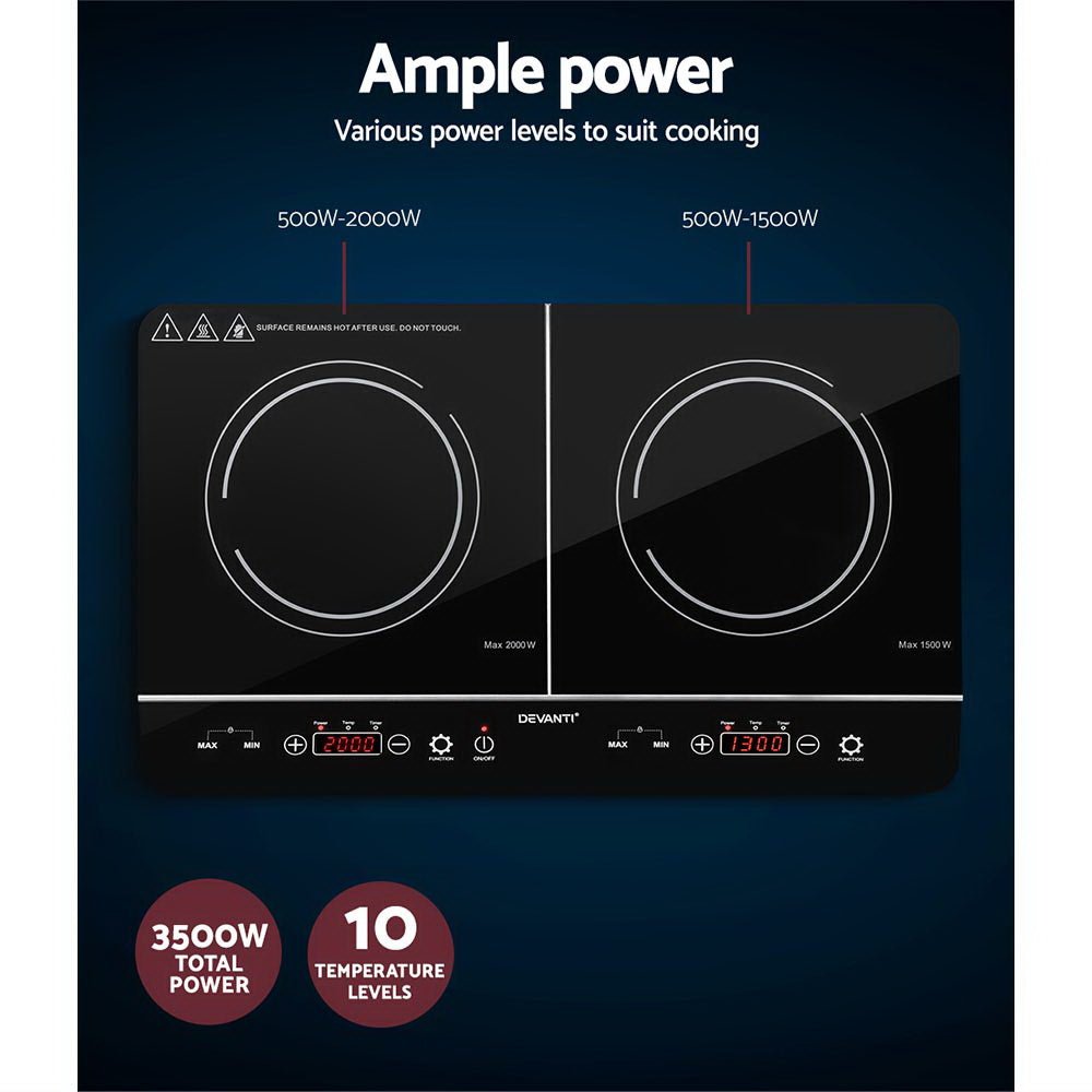 Devanti Induction Cooktop 60cm Portable Cooker - SportZone.co.nz