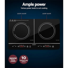 Devanti Induction Cooktop 60cm Portable Cooker - SportZone.co.nz
