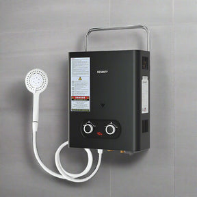 Devanti Portable Gas Water Heater LPG Powered System - Black - SportZone.co.nz