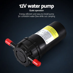 Devanti Portable Gas Water Heater LPG - powered System Black With Pump - SportZone.co.nz